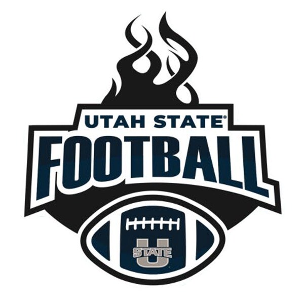 Utah State Football Flames Sticker